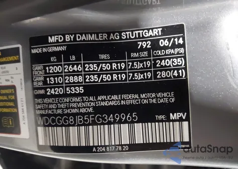 2015 Mercedes-Benz Glk 350 4Matic z USA, uszkodzony, nr VIN WDCGG8JB5FG349965